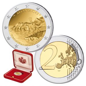 Monaco 2 Euro-Gedenkmünze 2015 "800 Jahre Bau des ersten Schlosses auf dem Felsen von Monaco"