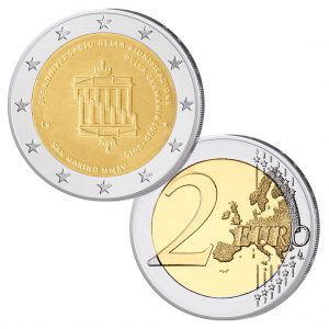 Münze 2 Euro San Marino, 25 Jahre Deutsche Einheit