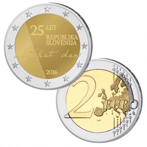 Slowenien 2 Euro-Gedenkmünze 2016 25 Jahre Unabhängigkeit