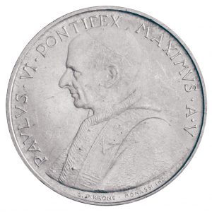 Portraitseite der Vatikan 500 Lire 1967 "Paul VI."