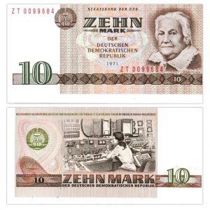 DDR 10 Mark (Ersatzbanknote) 1971, Rosenberg-Nummer: 359d