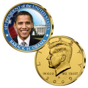 Münze 1/2 Dollar 2009, Barack Obama & Kennedy