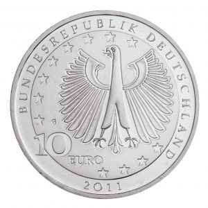 BRD 10 Euro 2011 200. Geburtstag Franz Liszt, 625er Silber, 16g, Ø 32,5mm, Prägestätte G (Karlsruhe), st Auflage: 2.187.000, PP Auflage: 178.000, Jaeger-Nr. 559