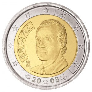 Münze 2 Euro 2003 Spanien König Juan Carlos