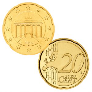 Münze 20 Cent 2002 Deutschland Brandenburger Tor