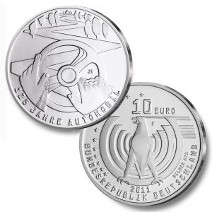 BRD 10 Euro 2011 125 Jahre Automobil, st (CuNi, 14g, Ø 32,5mm), PP (625er Silber, 16g, Ø 32,5mm), Jaeger-Nr. 560