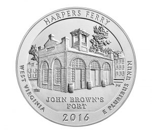 Silbermünze 5 Unzen aus den USA 2016 Harpers Ferry National Park