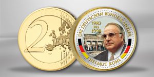 Helmut Kohl - Farbvariante einer 2 Euro-Münze