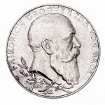 Großherzogtum Baden 5 Mark 1902 50jähriges Regierungsjubiläum Friedrich I., 900er Silber 27,778g, Ø 38mm, Jaeger 31