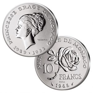 Monaco 10 Francs 1982 "Princesse Grace - 1929-1982"