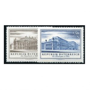 Briefmarke 1020/1 Österreich - Wiedereröffnung Burgtheater