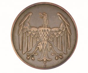Münze 4 Reichspfennig 1932 Weimarer Republik, Brüning-Taler