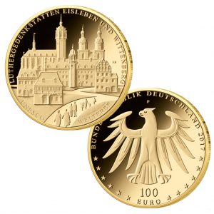 BRD 100 Euro 2017 "Luthergedenkstätten in Eisleben und Wittenberg"