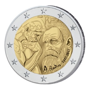 Entwurfsabbildung - Frankreich 2 Euro-Gedenkmünze 2017 – 100. Todestag von Auguste Rodin