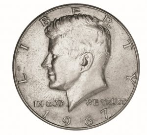 Motivseite des USA Half Dollar 1964ff., CuNi, 11,34g, Ø 30,61mm