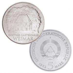 Münze 5 Mark 1982 Deutsche demokratische Republik 150. Todestag Johann Wolfgang Goethe