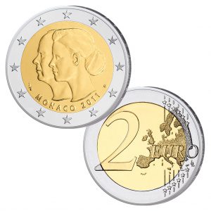 Monaco 2 Euro-Gedenkmünze 2011 Hochzeit