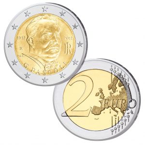 Münze 2 Euro Italien 2012, 100. Todestag des Dichters Giovanni Pascoli
