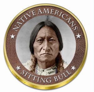 USA 1 Dollar Sacagawea mit Farbmotiv (Kaltemaille) „Sitting Bull“