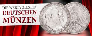 Die wertvollsten deutschen Münzen: Bayern 3 Mark 1918 Goldene Hochzeit