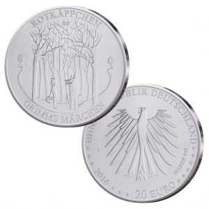 BRD 20 Euro Gedenkmünze 2016 „Grimms Märchen – Rotkäppchen“