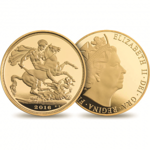 Großbritannien, Sovereign 2016, 916,6er Gold, 7,98g, Ø 22,05mm