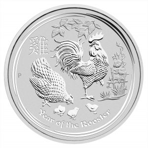 Australien 1 Dollar 2017 Jahr des Hahns, 999er Silber, 1 Unze, Ø 45,60mm