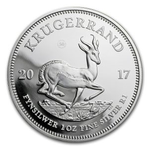 Krügerrand Silbermünze 2017 Südafrika, 50 Jahre Krügerrand