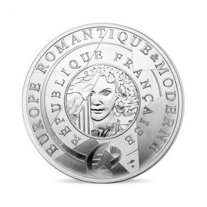 Rückseite der Silbermünze 10 Euro Frankreich 2017 Europastern Romantik und Moderne