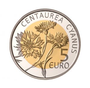 Münze 5 Euro 2016 Luxemburg Kornblume - Sag es mit Blumen