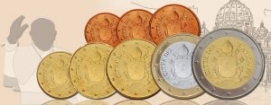 Vatikan Euromünzen: Papst verzichtet auf sein Abbild. Neue Münzmotive für Vatikan 1 Cent bis 2 Euro 2017