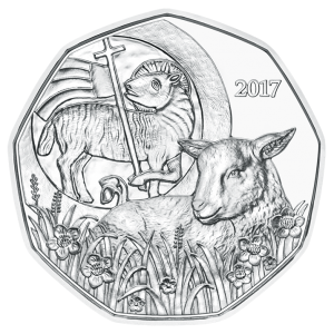 Österreich 5Euro 2017 Das Osterlamm in Silber