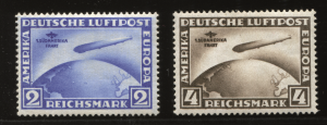 Flugpostmarken: 1. Südamerika-Fahrt des Luftschiffs "Graf Zeppelin L.Z. 127 - Mi.Nr. 438/439, Michelwert: Euro 3.500,-