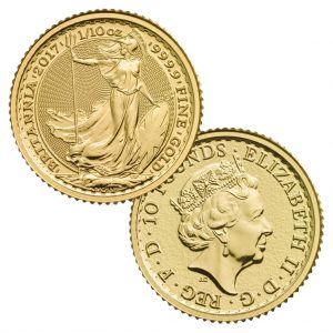 Britannia Goldmünze 1/10 Unze ohne Privy Mark 2017 Grossbritanien