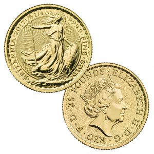 Britannia Goldmünze 1/4 Unze ohne Privy Mark 2017 Grossbritanien