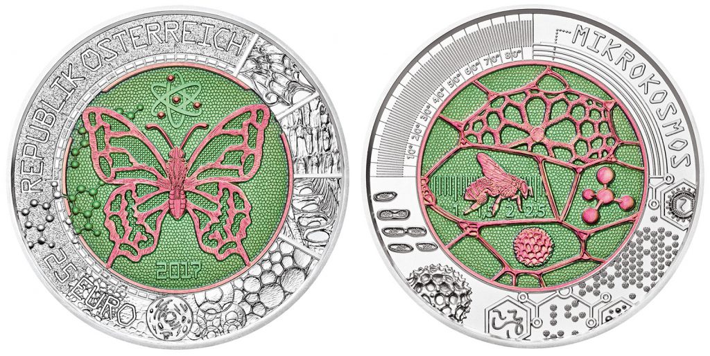 Österreich 25 Euro Silber Niob 2017 „Der Mikrokosmos“