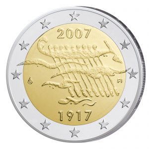 Gedenkmünze 2 Euro 2007 Finnland 90 Jahre Unabhängigkeit