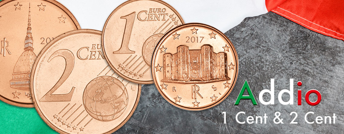 Addio 1 Cent und 2 Cent – Italien schafft die kleinsten Euro-Cent-Münzen ab