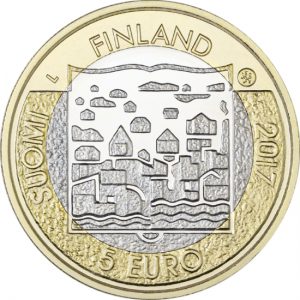 Wertseite der Münze 5 Euro 2017 Finnischer Präsident Risto Ryti