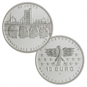 BRD 10 Euro 2007 50 Jahre Bundesland Saarland