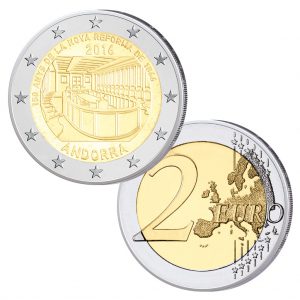 Andorra 2 Euro-Gedenkmünze 2016 25 Jahre öffentlich-rechtlicher Rundfunk in Andorra