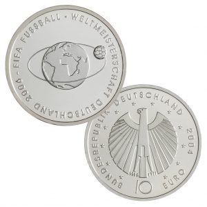 Münze 10 Euro 2004, Fußballweltmeisterschaft 2006 in Deutschland