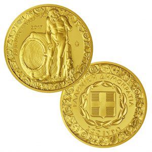 Griechenland 200 Euro 2017 Diogenes,916,666er Gold, 7,9881g, 22,10mm, im Etui mit Echtheitszertifikat, PP, Auflage: 1.000