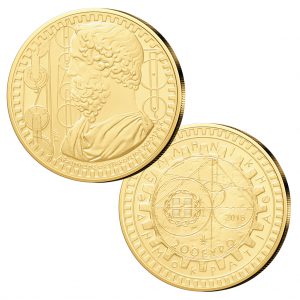 Griechenland 200 Euro 2014 Aristoteles, 916,666er Gold, 7,9881g, 22,10mm, im Etui mit Echtheitszertifikat, PP, Auflage: 750