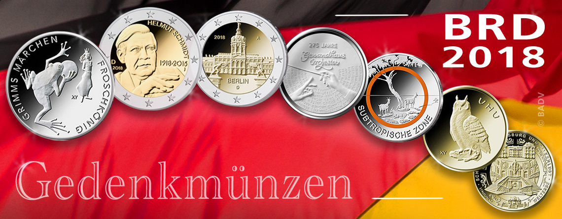 Neue deutsche Münzen 2018 – BRD Gedenkmünzen und Ausgabeprogramm 2018 Neue deutsche Münzen 2018 – BRD Gedenkmünzen und Ausgabeprogramm 2018