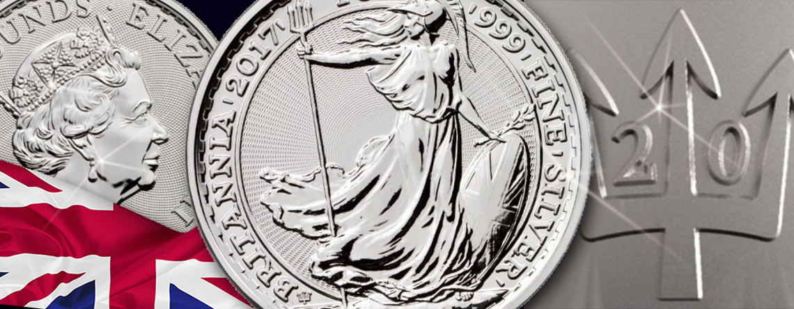 20 Jahre Britannia in Silber - Jubiläumsmünze 2017 mit Dreizack Privy Mark