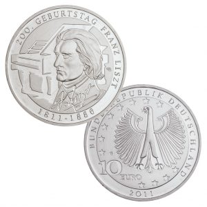 BRD 10 Euro 2011 200. Geburtstag Franz Liszt