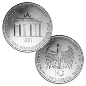 BRD 10 DM 1991 200 Jahre Brandenburger Tor
