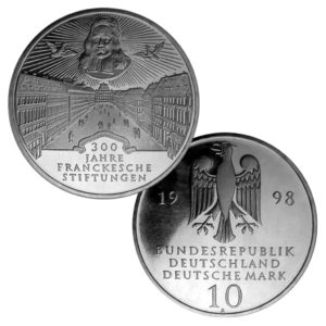 BRD 10 DM 1998 300. Jahrestag der Franckeschen Stiftungen zu Halle