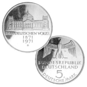 BRD 5 DM 1971 100. Jahrestag Reichsgründung